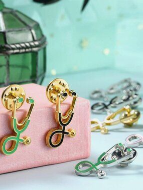 Cute Stethoscope Pin + Mini Pouch